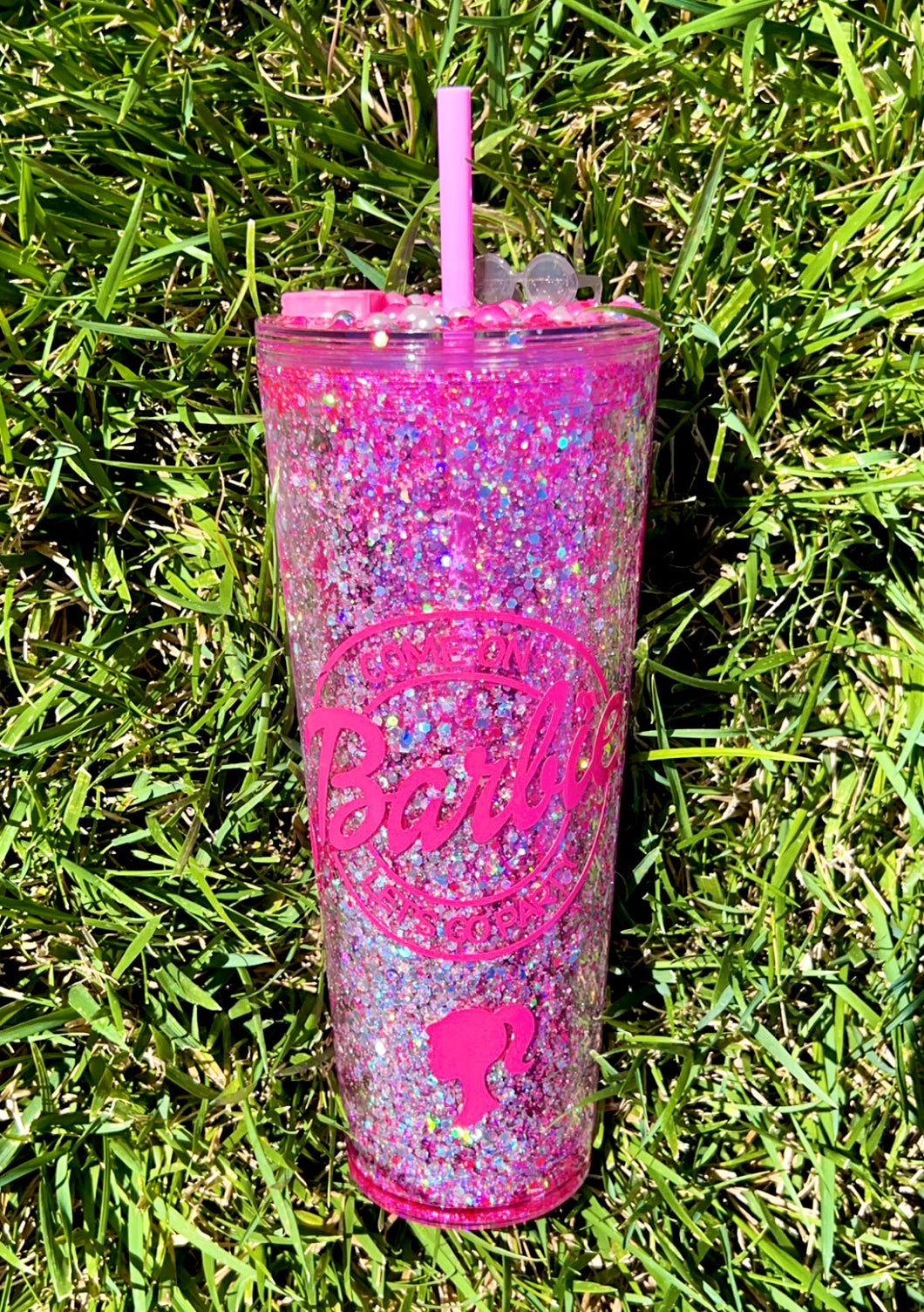 Barbie glitter Snow globe tumbler