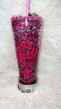 Load image into Gallery viewer, Barbie glitter Snow globe tumbler
