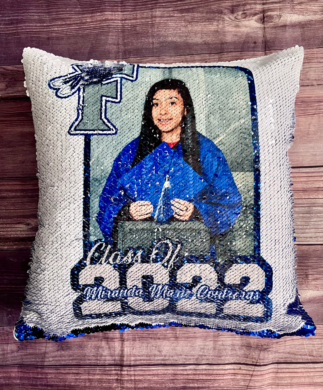 Graduation sequence pillow