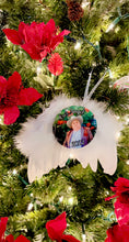 Load image into Gallery viewer, Angel wings ornament with photo
